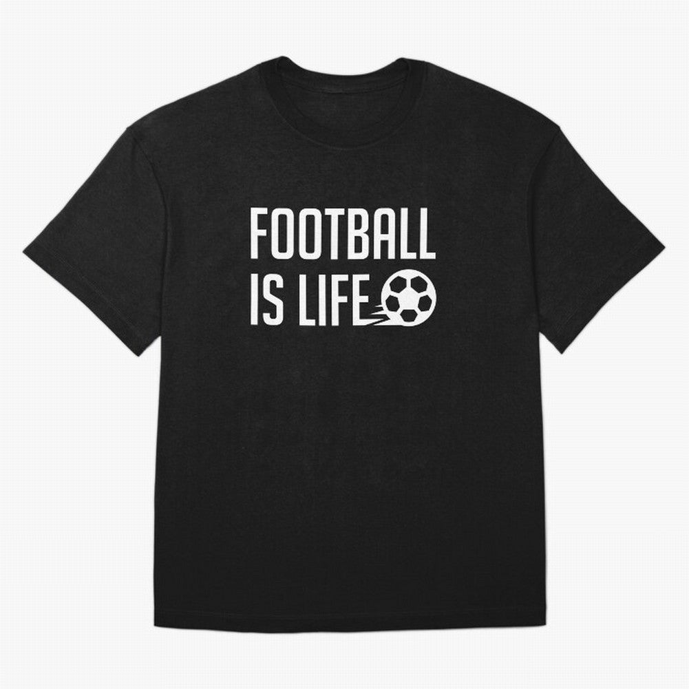Football Is Life (Blue BG) Oversized T-Shirt Get Ready for the FIFA World Cup 2026 Group Stage Journey through Cristiano Ronaldo Highlights, France Pride, Worldwide Fan Energy, Dramatic Goals, Stadium Lights and Championship Celebrations; Built for