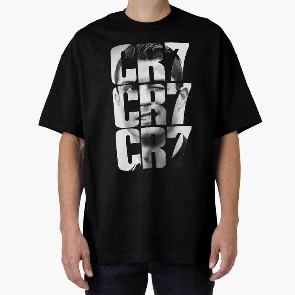 CR7 smile Oversized T-Shirt Keep the Legacy of Global Football Passion for FIFA World Cup 2026 Group Stage, Celebrating CR7 and Messi, France and Portugal, Supporter Pride, Iconic Celebrations, Legendary Names and Global Match Day Energy; Perfect