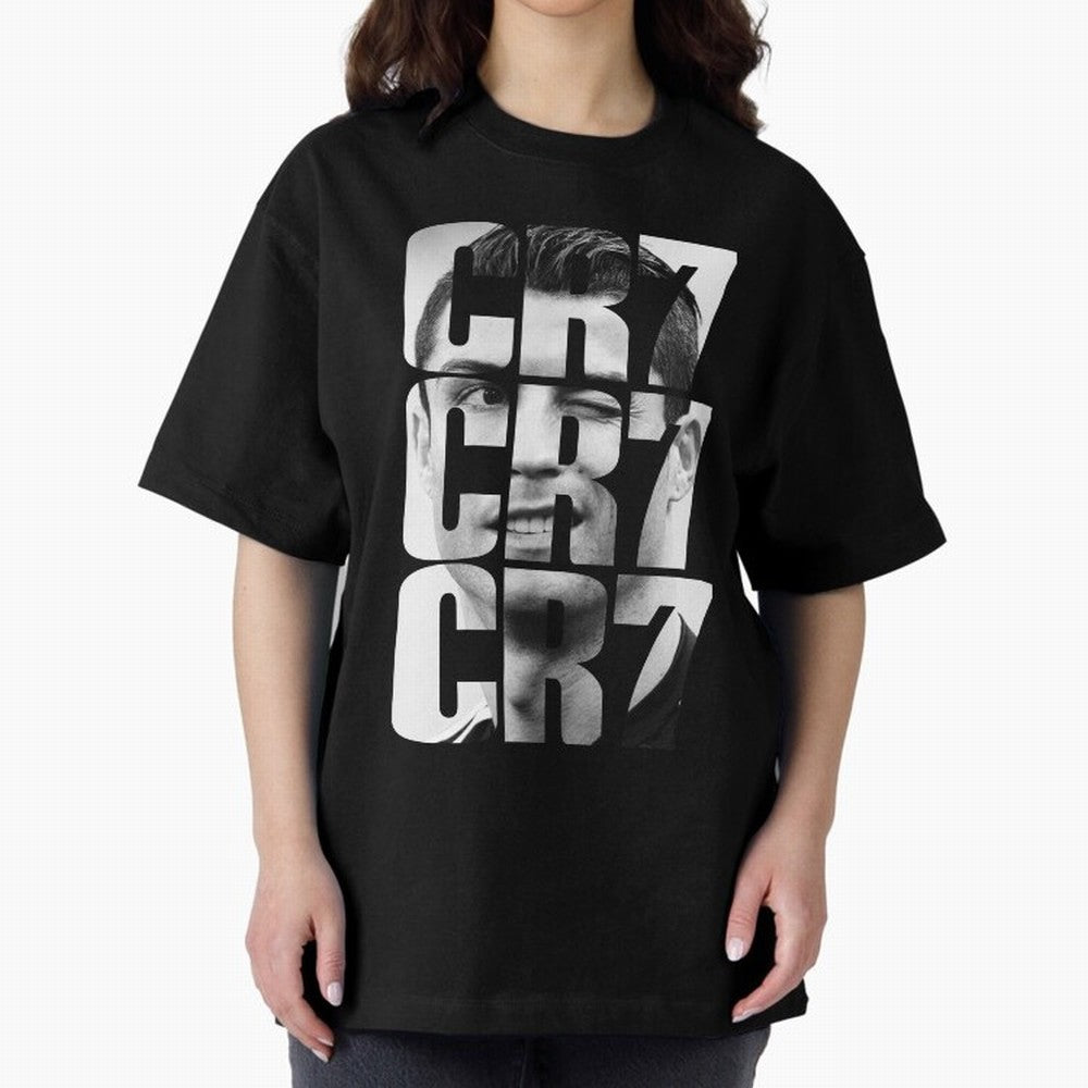 CR7 smile Oversized T-Shirt Keep the Legacy of Global Football Passion for FIFA World Cup 2026 Group Stage, Celebrating CR7 and Messi, France and Portugal, Supporter Pride, Iconic Celebrations, Legendary Names and Global Match Day Energy; Perfect