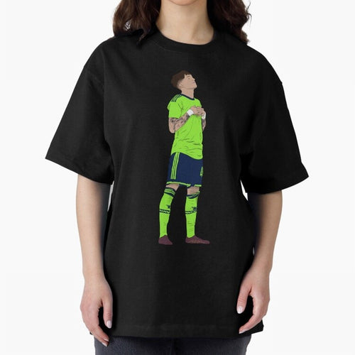 Alejandro Garnacho Ronaldo Peace Goal Celebration Oversized T-Shirt Celebrate the Stars of FIFA World Cup 2026 USA Canada Mexico Made for Haaland and Mbappe, Netherlands Energy, Supporter Pride, Iconic Celebrations, Legendary Names and Global Match
