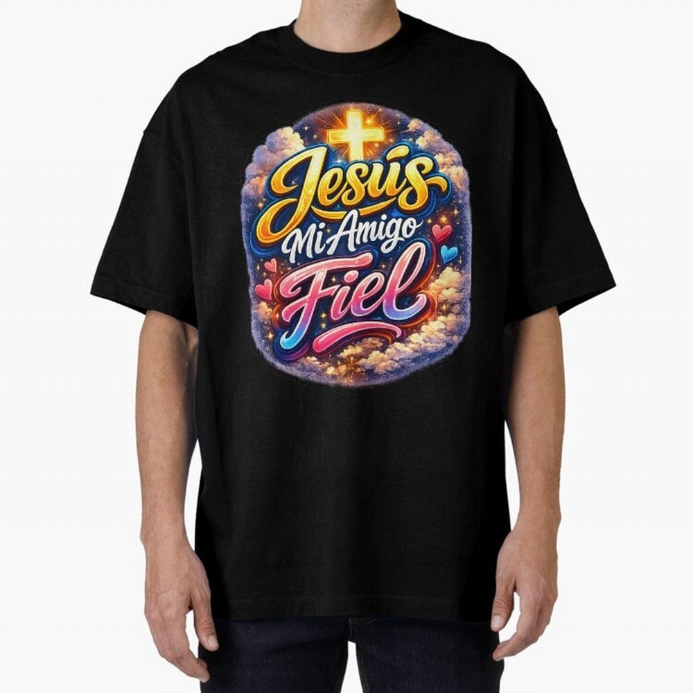 Jesus my faithful friend Oversized T-Shirt Relive Legendary Nights from the FIFA World Cup 2026 USA Canada Mexico Journey through Messi and Cristiano Ronaldo Highlights, England Pride, Game Day Rituals, Football Legends, Country Pride and the Road