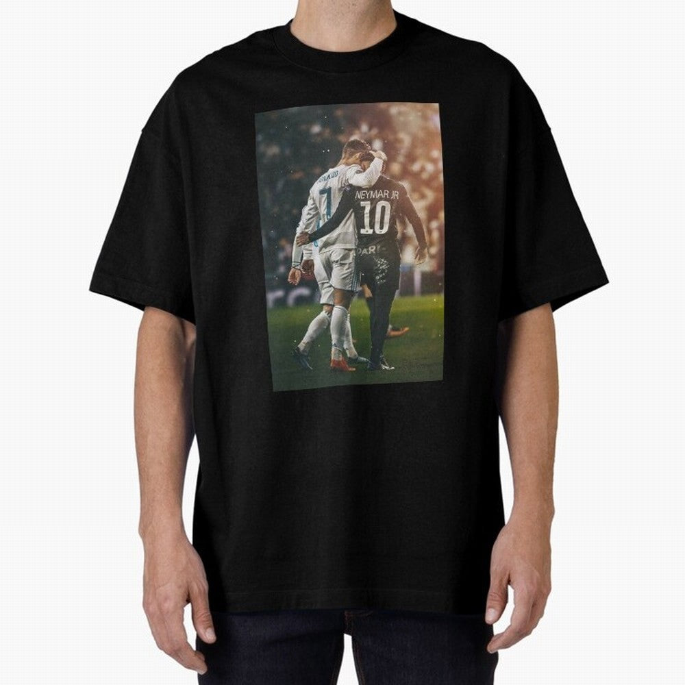 Neymar and Ronaldo Oversized T-Shirt Support the Legends of FIFA World Cup 2026 Group Stage Capturing Messi, CR7 and Mbappe, Argentina Energy, Champion Mindset, Group Stage Buzz, Knockout Tension and Passionate Fan Culture; Made for Collectors Who