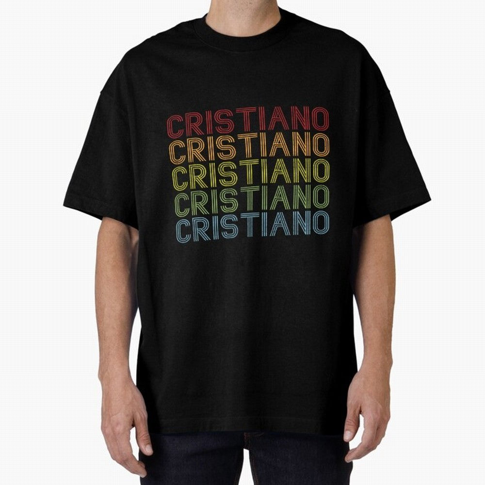 Cristiano Name T Shirt - Cristiano Vintage Retro Cristiano Name Gift Item Tee Oversized T-Shirt Feel the Heartbeat of the FIFA World Cup 2026 Group Stage Journey through Messi and Cristiano Ronaldo Highlights, Argentina Pride, Football Passion,