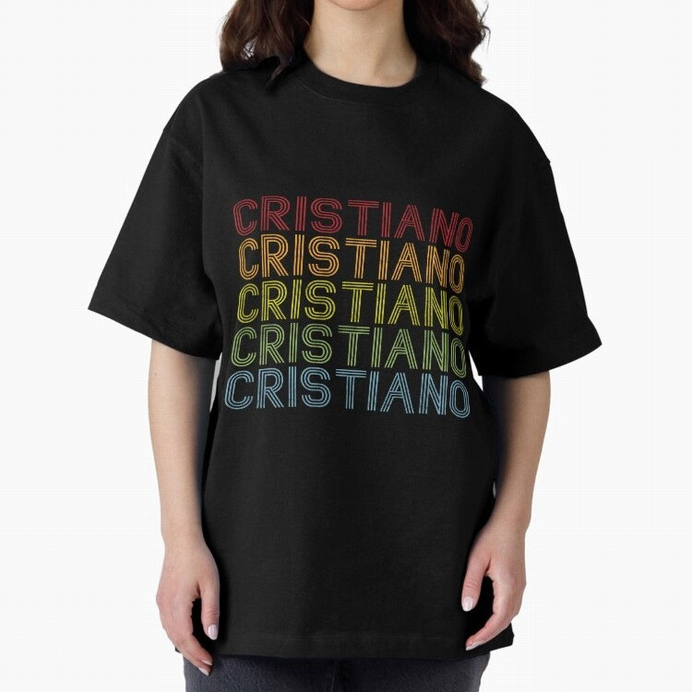 Cristiano Name T Shirt - Cristiano Vintage Retro Cristiano Name Gift Item Tee Oversized T-Shirt Feel the Heartbeat of the FIFA World Cup 2026 Group Stage Journey through Messi and Cristiano Ronaldo Highlights, Argentina Pride, Football Passion,