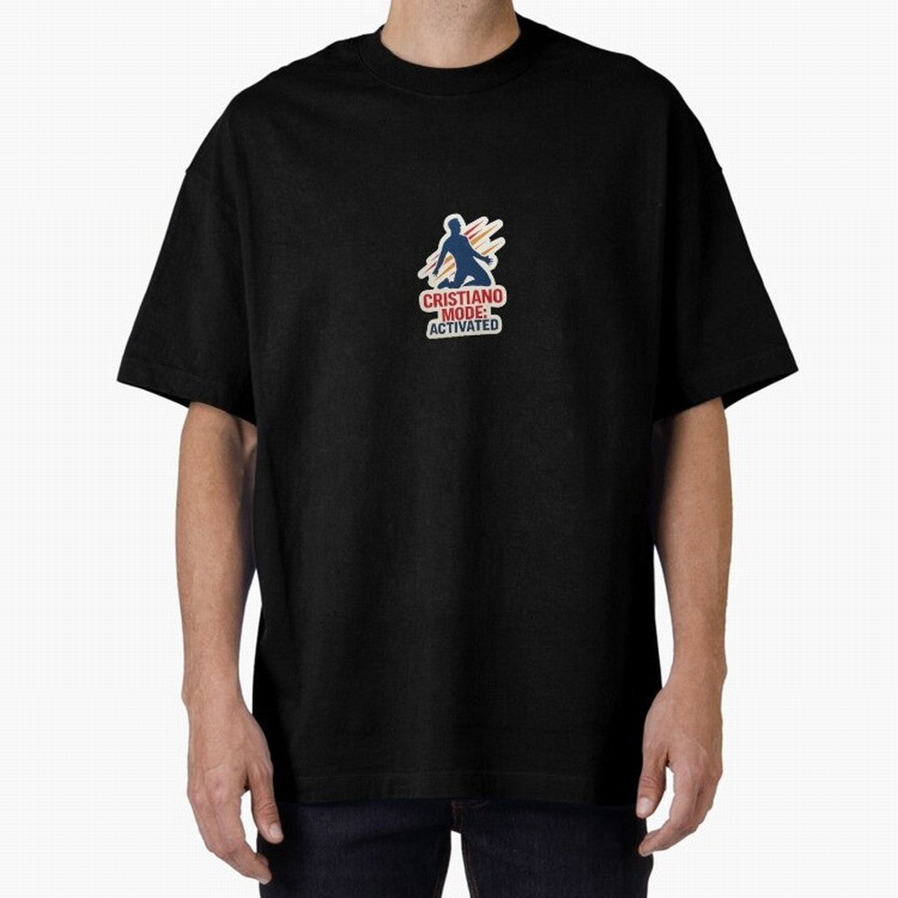 Cristiano Mode: Activated v2 Oversized T-Shirt Remember the FIFA World Cup 2026 USA Canada Mexico Journey through Messi, CR7 and Mbappe Highlights, Portugal Pride, Vintage Soccer Flavor, Modern Football Stars, National Flags and Final Night