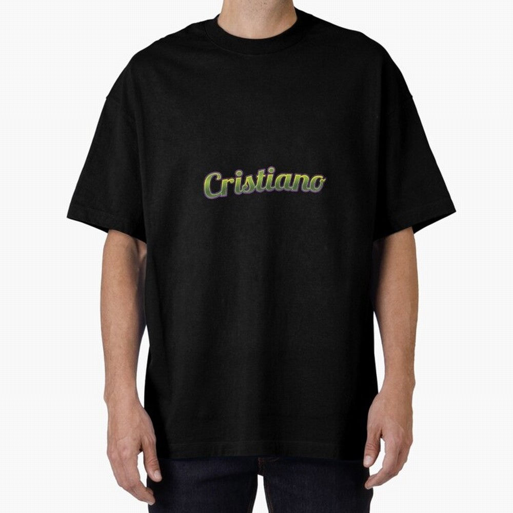 Cristiano Oversized T-Shirt Celebrate Fan Culture around FIFA World Cup 2026 USA Canada Mexico for Fans of Cristiano Ronaldo and France, Bringing Match Day Excitement, Supporter Culture, Golden Goals and Global Football Passion; Created for Match