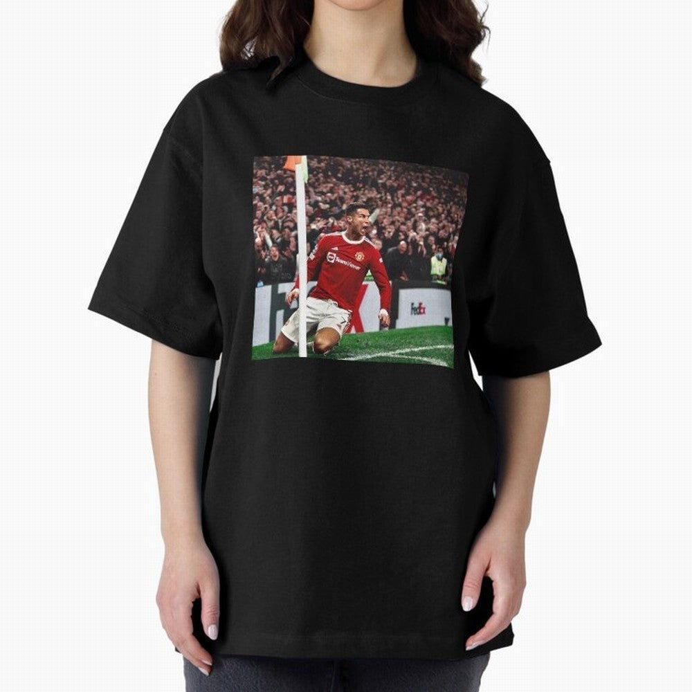 Cristiano Oversized T-Shirt Honor Football Greatness during Match Day Hype around FIFA World Cup 2026 Group Stage, Cristiano Ronaldo, Haaland and CR7, Argentina, France and Brazil, Sports Nostalgia, International Competition, Famous Players and