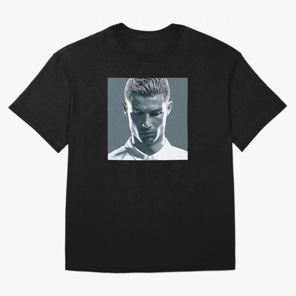 Ronaldo Portrait Oversized T-Shirt Turn Football Passion into FIFA World Cup 2026 USA Canada Mexico with Mbappe and Neymar, France and Portugal Energy, Champion Mindset, Group Stage Buzz, Knockout Tension and Passionate Fan Culture; Ideal for