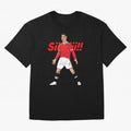 CR7 Siiiii!, Cristiano Ronaldo's trademark goal celebration Oversized T-Shirt Capture FIFA World Cup 2026 Group Stage for Fans of Haaland and Spain and Netherlands, Bringing Vintage Soccer Flavor, Modern Football Stars, National Flags and Final
