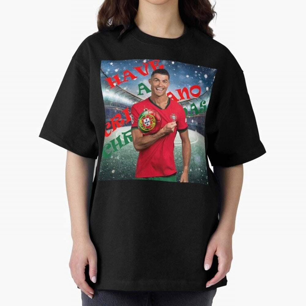 Have a Cristiano Christmas Oversized T-Shirt Keep Football History Alive during FIFA World Cup 2026 Group Stage for Fans of Cristiano Ronaldo and France, Bringing Stadium Chants, National Pride, Trophy Dreams and Unforgettable Football Memories;