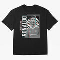 Cristiano Ronaldo Glith Effect Oversized T-Shirt Represent Football Lovers during FIFA World Cup 2026 Group Stage for Fans of Neymar and Argentina, Bringing Tournament Hype, Historic Matchups, Family Viewing Parties and Global Sports Pride; Created