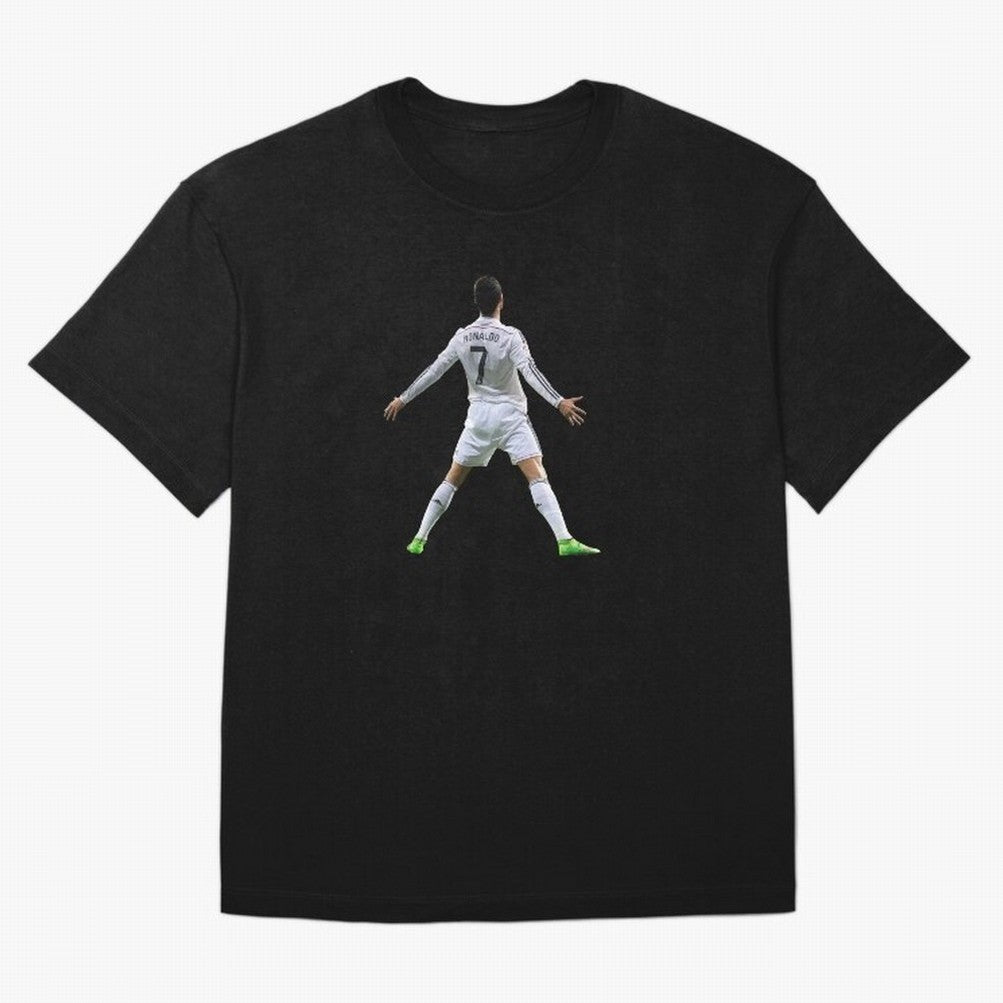 Ronaldo Real Madrid SUI Celebration Oversized T-Shirt Remember Global Football Passion for FIFA World Cup 2026 USA Canada Mexico, Driven by Mbappe and Neymar, Spain, Vintage Soccer Flavor, Modern Football Stars, National Flags and Final Night