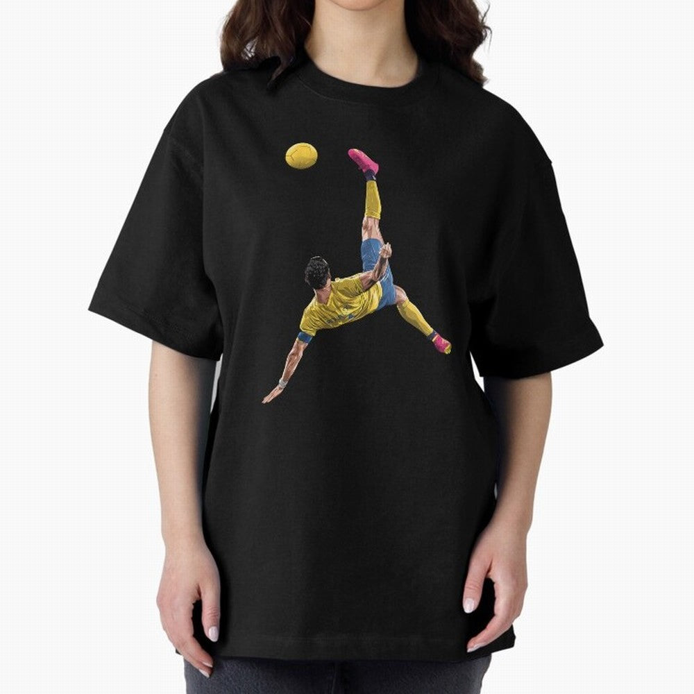 overheadkick bycyle shoot Oversized T-Shirt Relive the Noise and Pride of the FIFA World Cup 2026 USA Canada Mexico Journey through Cristiano Ronaldo Highlights, England and Germany Pride, Tournament Hype, Historic Matchups, Family Viewing Parties