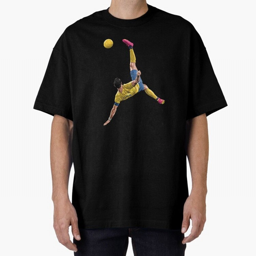 overheadkick bycyle shoot Oversized T-Shirt Relive the Noise and Pride of the FIFA World Cup 2026 USA Canada Mexico Journey through Cristiano Ronaldo Highlights, England and Germany Pride, Tournament Hype, Historic Matchups, Family Viewing Parties