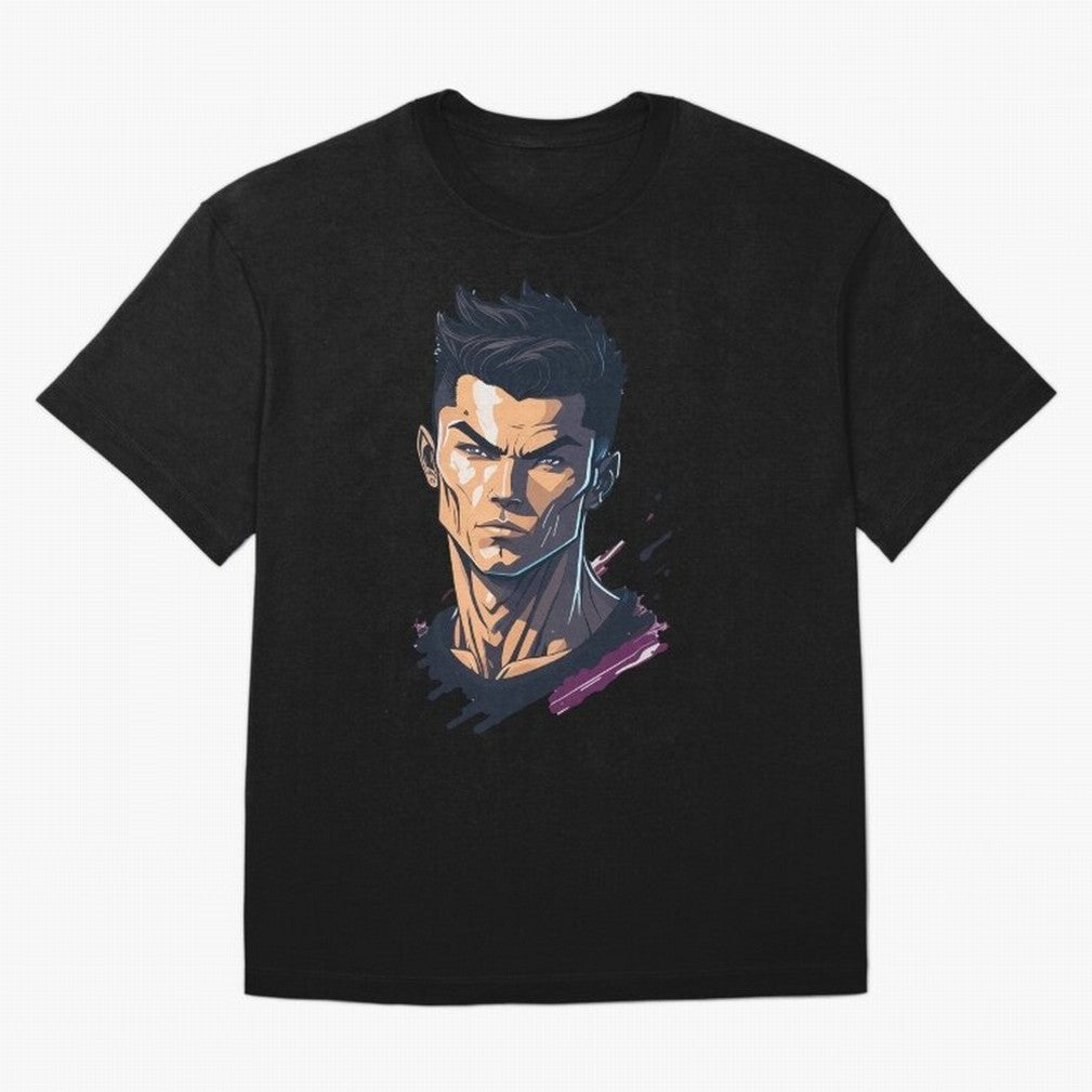 Cristiano Ronaldo Anime Style Oversized T-Shirt Honor the Beautiful Game during FIFA World Cup 2026 USA Canada Mexico Spirit, Featuring Spain, Messi, Neymar and Mbappe, Supporter Pride, Iconic Celebrations, Legendary Names and Global Match Day