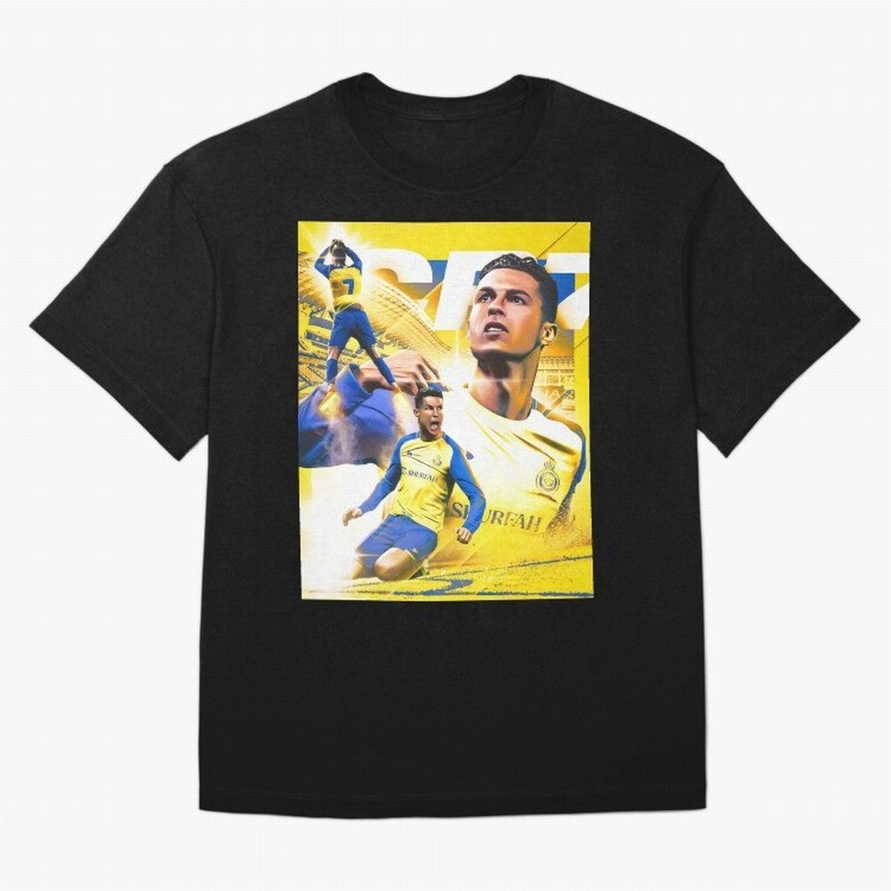 Cr7 Al Nassr Oversized T-Shirt Mark FIFA World Cup 2026 Spirit, Celebrating England, France and Netherlands, Messi, CR7 and Mbappe, Goal Celebration Energy, Supporter Heritage, Football Icons and Worldwide Tournament Joy; Perfect for Supporters Who