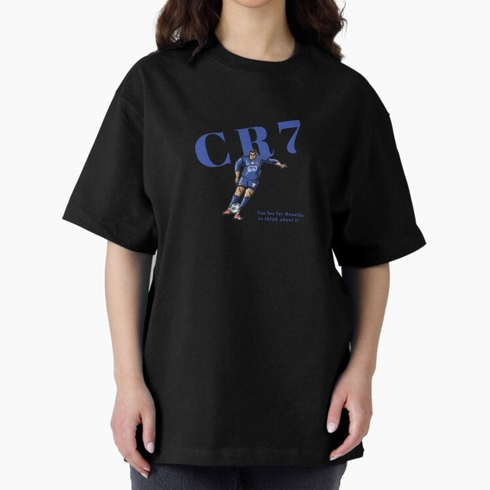 CR7. Oversized T-Shirt Follow Match Day Hype around FIFA World Cup 2026 USA Canada Mexico, Haaland, France and Portugal, Championship Spirit, Famous Goals, Roaring Crowds and International Football Unity; Made for Collectors Who Enjoy Iconic
