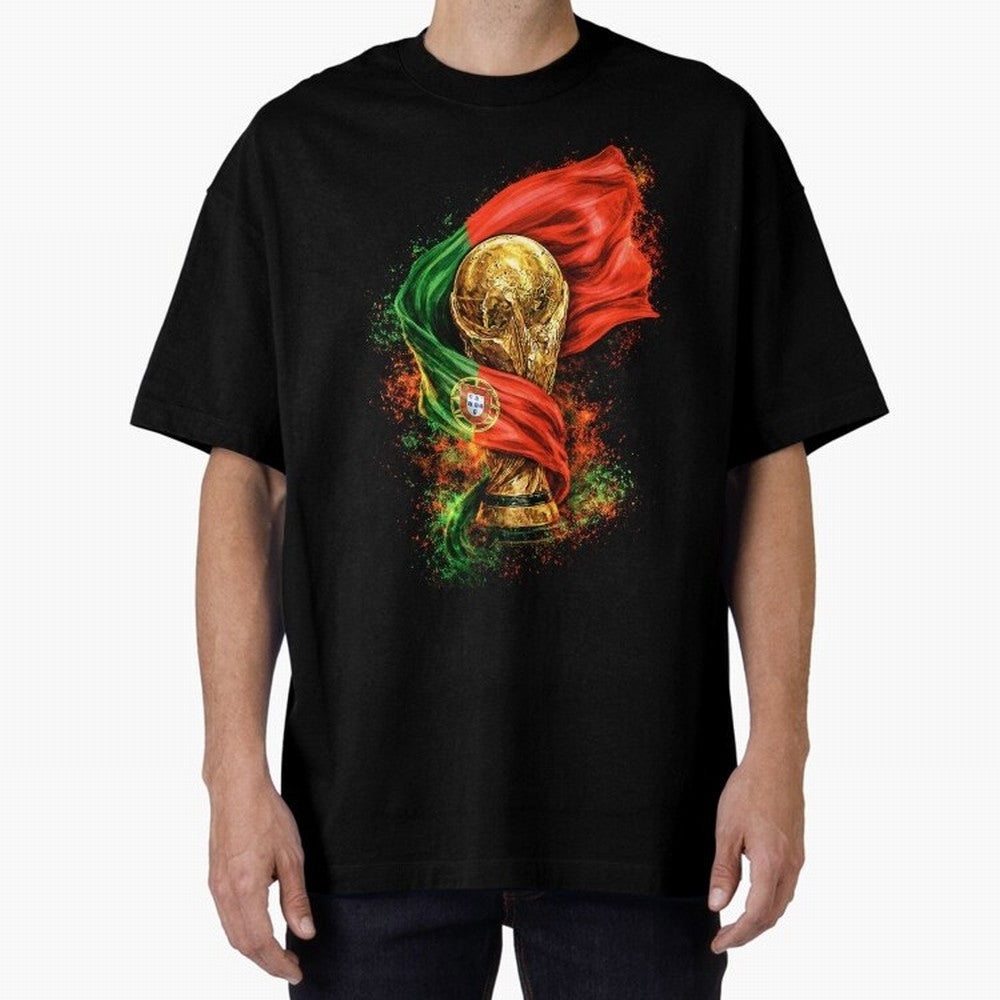 Portugal Football National Pride Oversized T-Shirt Enjoy the FIFA World Cup 2026 USA Canada Mexico Journey through Cristiano Ronaldo Highlights, England, France and Netherlands Pride, Classic Soccer Heritage, Championship Pressure, Fan Loyalty and