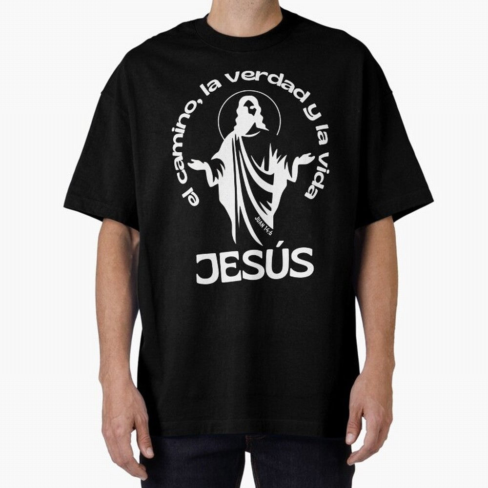 JES¨²S - el camino, la verdad y la vida Oversized T-Shirt Join the Global Buzz around FIFA World Cup 2026 Group Stage Inspired by Mbappe and Neymar, England and Germany Energy, Game Day Rituals, Football Legends, Country Pride and the Road to the