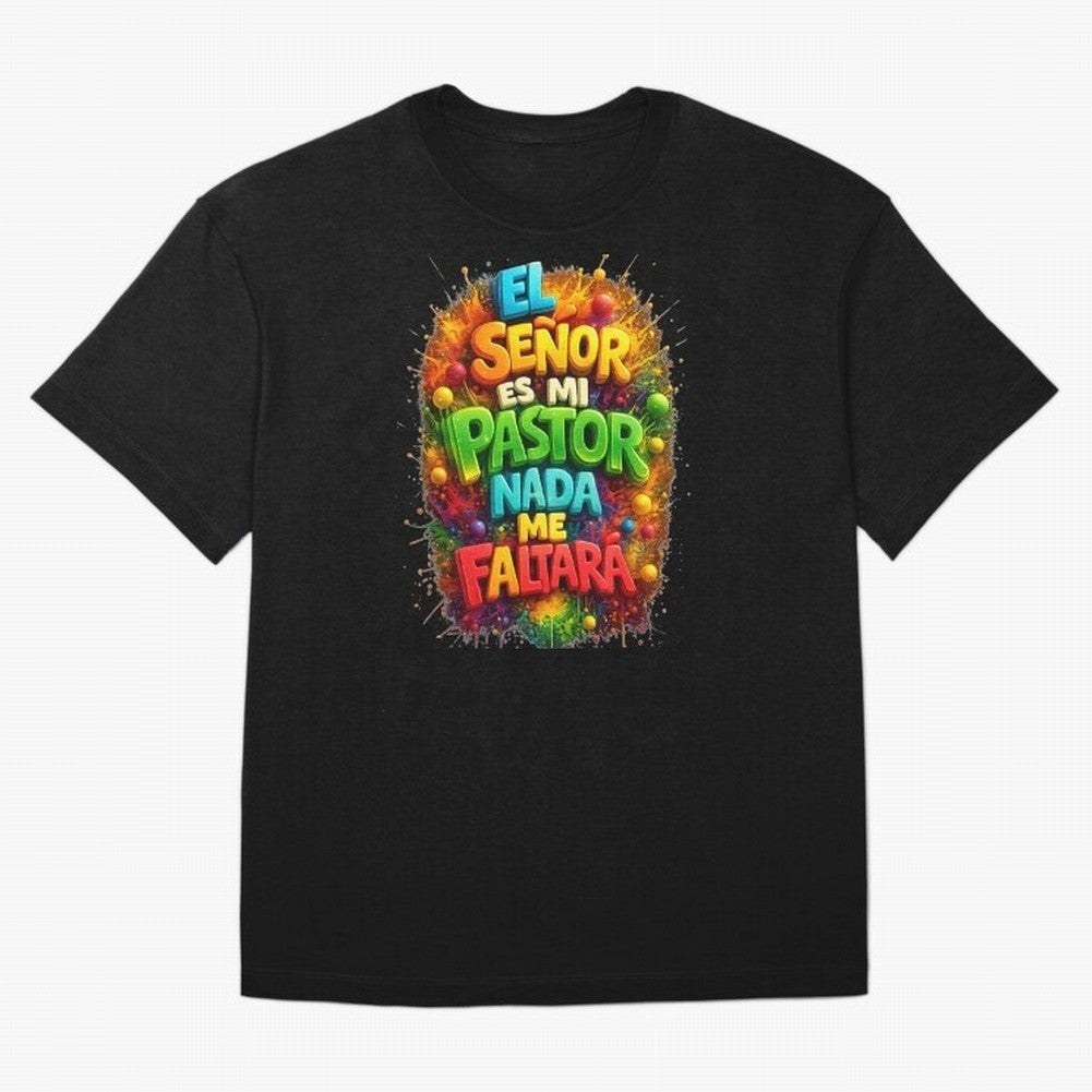 Modern 3D Psalm 23 Spanish Christian Art - El Se?or es mi Pastor Oversized T-Shirt Unlock FIFA World Cup 2026 Group Stage for Fans of Messi, Neymar and Mbappe and Argentina, Bringing Tournament Hype, Historic Matchups, Family Viewing Parties and
