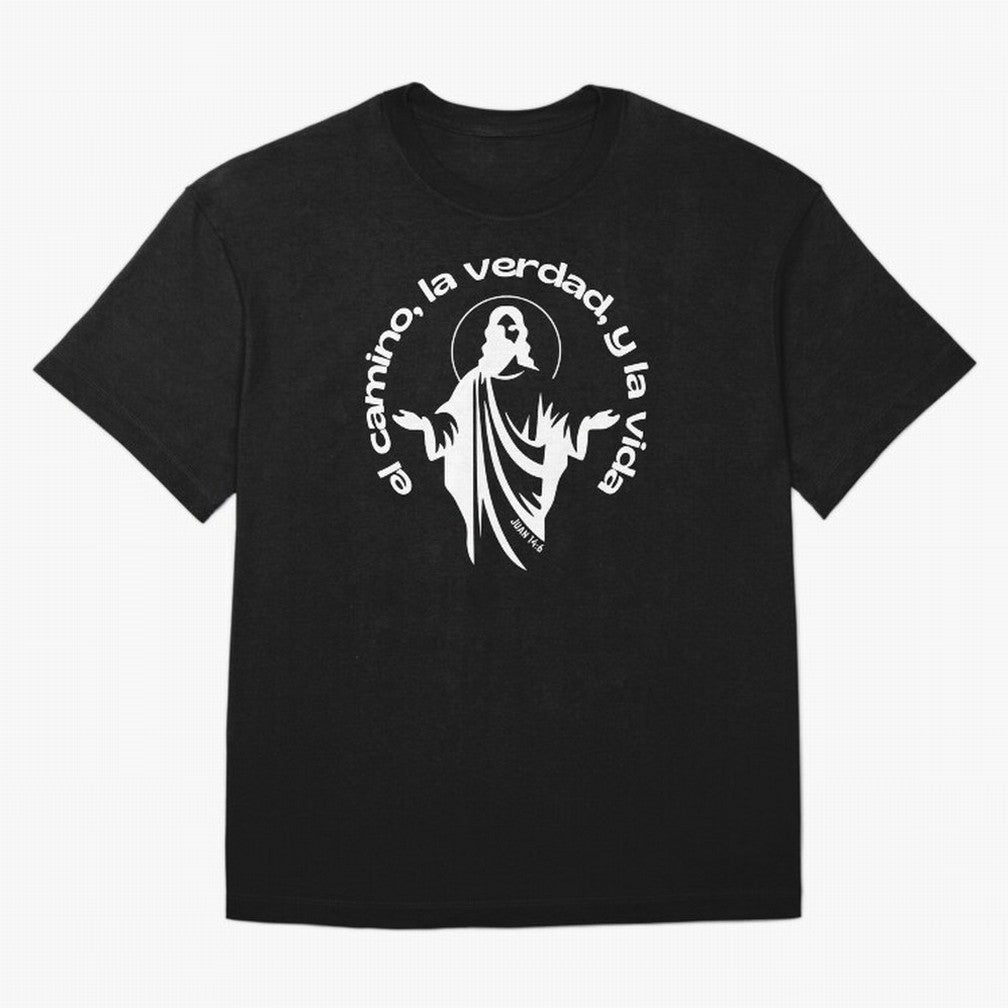 el camino, la verdad, y la vida Oversized T-Shirt Support Iconic Players in Global Football Passion for FIFA World Cup 2026 Group Stage, Capturing CR7 and Messi, Spain and Netherlands, Football Passion, Legendary Performances, Festival Vibes and