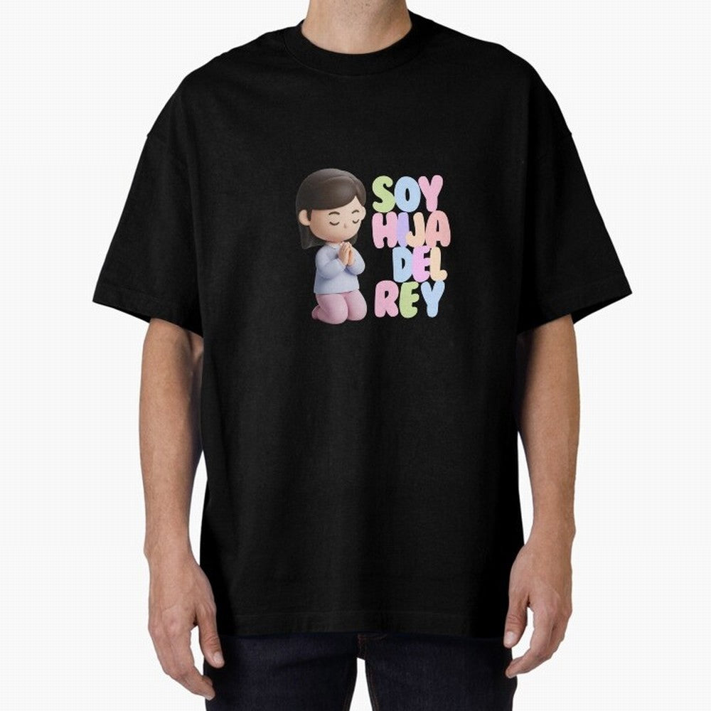 Soy Hija del Rey | Dise?o Cristiano Dulce en Colores Pastel Oversized T-Shirt Keep the Match Day Mood of FIFA World Cup 2026 USA Canada Mexico Spirit, Centered on Brazil, Neymar, Championship Spirit, Famous Goals, Roaring Crowds and International