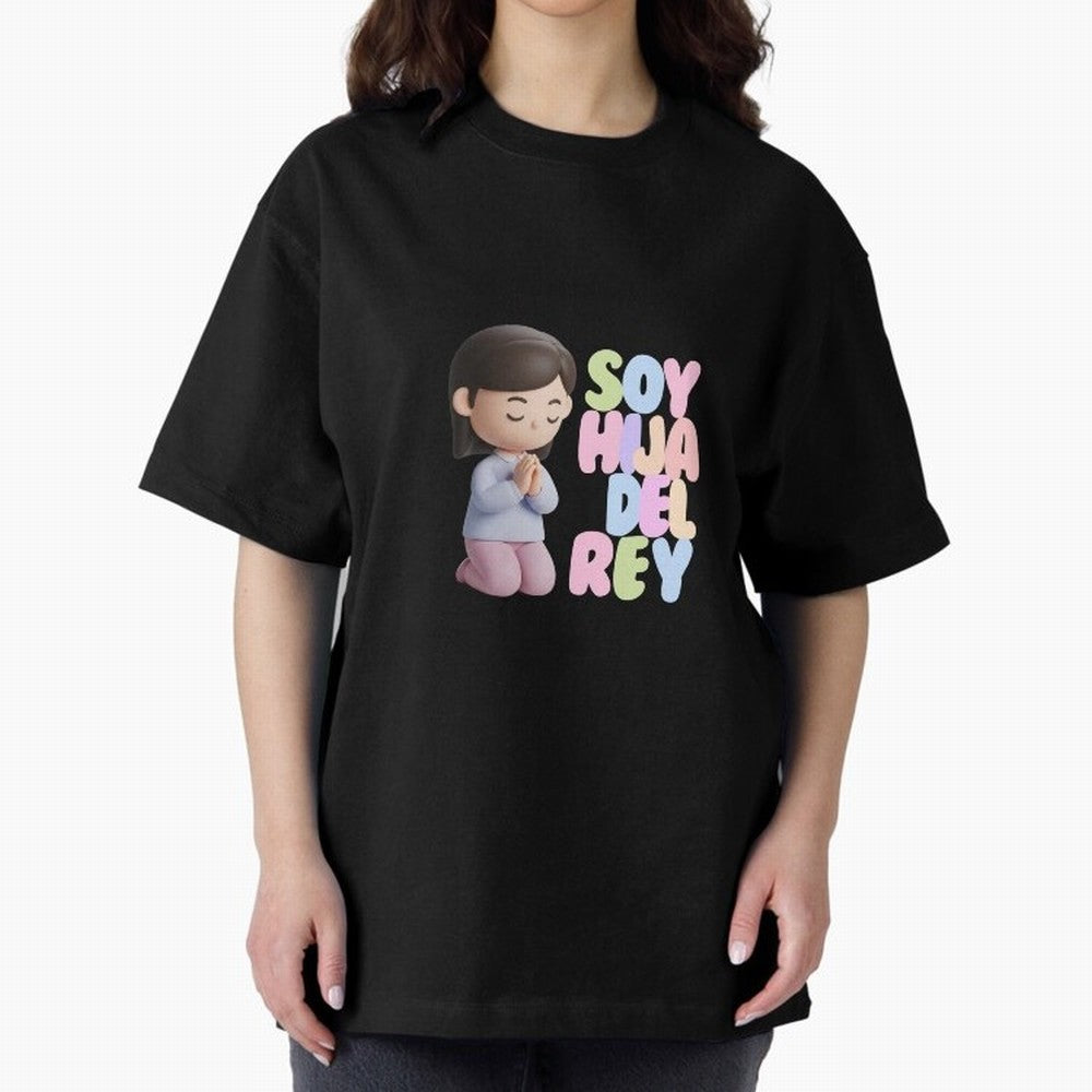 Soy Hija del Rey | Dise?o Cristiano Dulce en Colores Pastel Oversized T-Shirt Keep the Match Day Mood of FIFA World Cup 2026 USA Canada Mexico Spirit, Centered on Brazil, Neymar, Championship Spirit, Famous Goals, Roaring Crowds and International