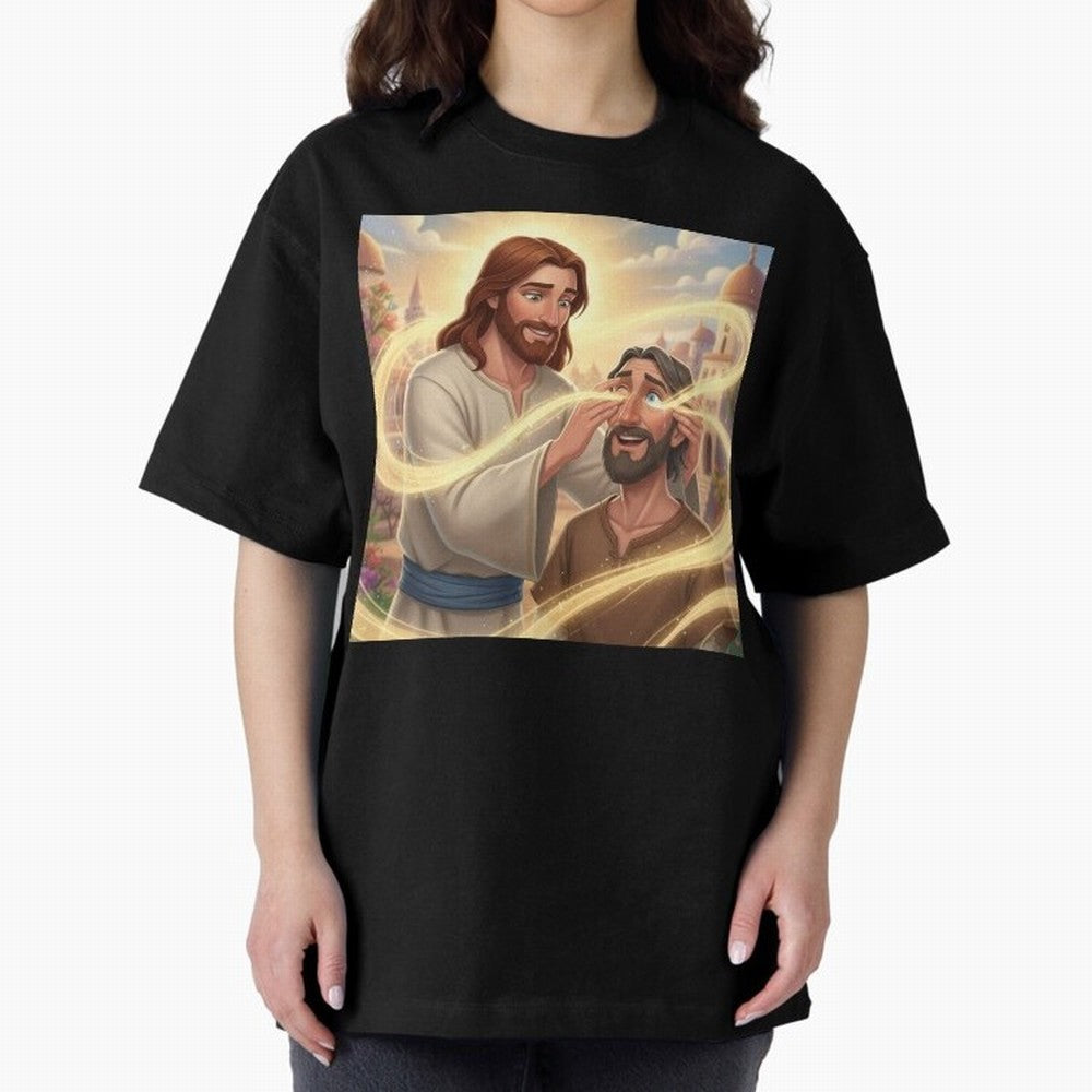 Jesus cure the blind Oversized T-Shirt Join the Countdown to FIFA World Cup 2026 USA Canada Mexico Featuring Mbappe, Netherlands Energy, Stadium Memories, Football Loyalty, International Chants and Championship Tradition; Made for Die Hard
