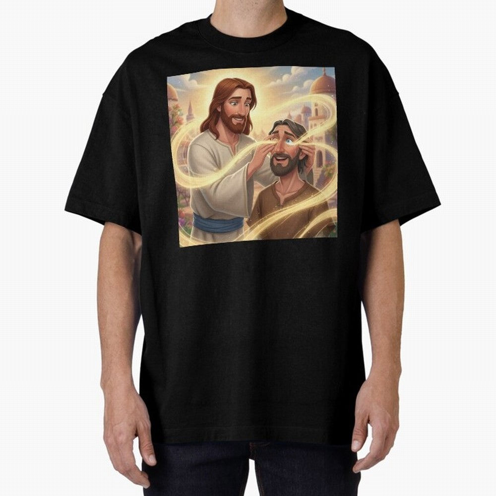 Jesus cure the blind Oversized T-Shirt Join the Countdown to FIFA World Cup 2026 USA Canada Mexico Featuring Mbappe, Netherlands Energy, Stadium Memories, Football Loyalty, International Chants and Championship Tradition; Made for Die Hard