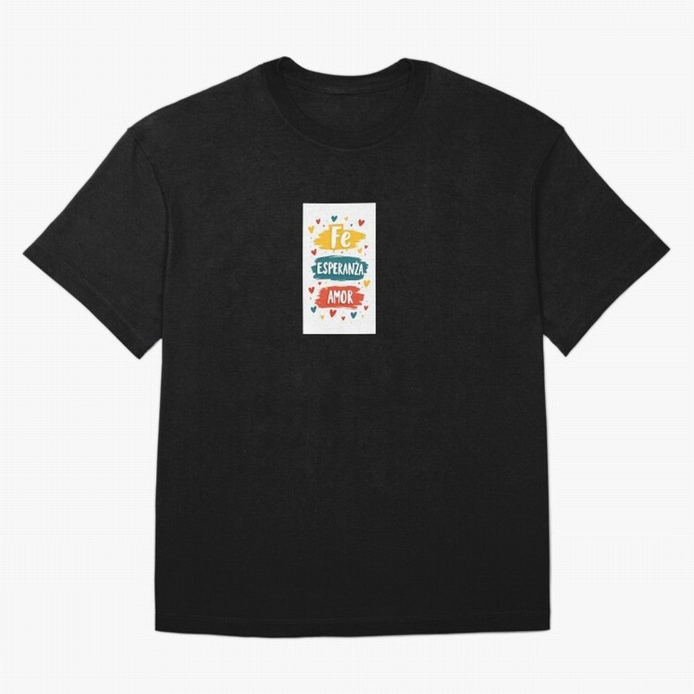 Fe Esperanza Amor Oversized T-Shirt Turn Every Weekend Toward Global Football Passion for FIFA World Cup 2026 Group Stage, Centered on Haaland and Mbappe, France, Stadium Chants, National Pride, Trophy Dreams and Unforgettable Football Memories;