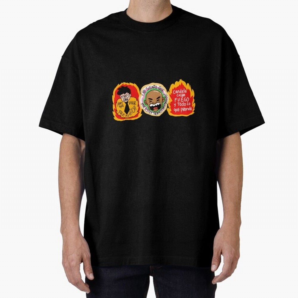 Hay Que Vivir Prendo Yo Siento Que Me Estoy Transformando Candela Chipa Fuego Y Todo Lo Que Prenda Oversized T-Shirt Feel the Heartbeat of FIFA World Cup 2026 Group Stage for Fans of Mbappe and Spain and Netherlands, Bringing Retro Football Energy,