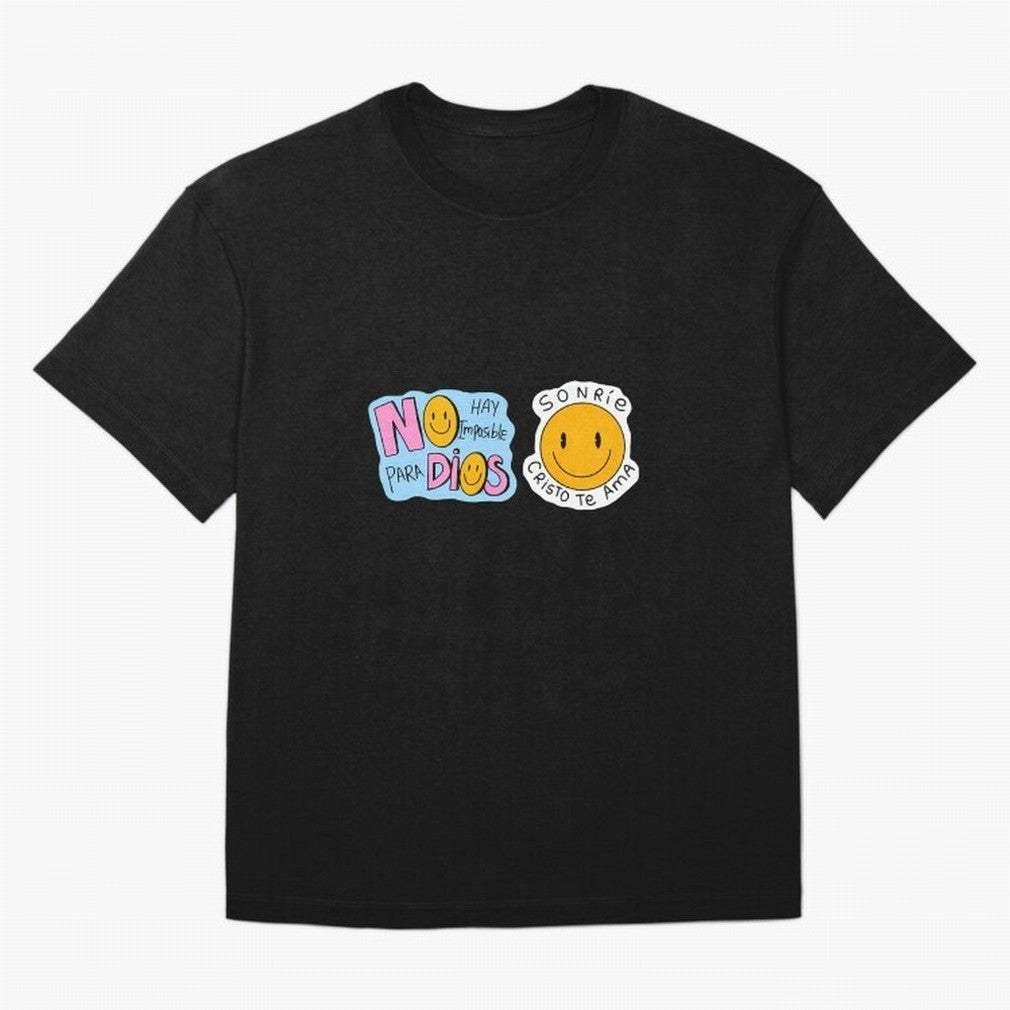 No Hay Imposibles Para Dios Sonrie Cristo Te Ama Oversized T-Shirt Support Your Favorite Stars during the FIFA World Cup 2026 USA Canada Mexico Journey through Messi, Neymar and Mbappe Highlights, Argentina, France and Brazil Pride, Vintage Soccer
