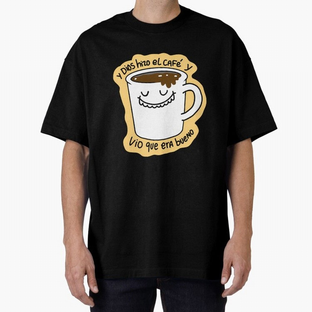 Y Dios Hizo El Caf Y Vio Que Era Bueno Oversized T-Shirt Enjoy the FIFA World Cup 2026 Group Stage Journey through Neymar, Haaland and Cristiano Ronaldo Highlights, Spain Pride, Tournament Hype, Historic Matchups, Family Viewing Parties and Global