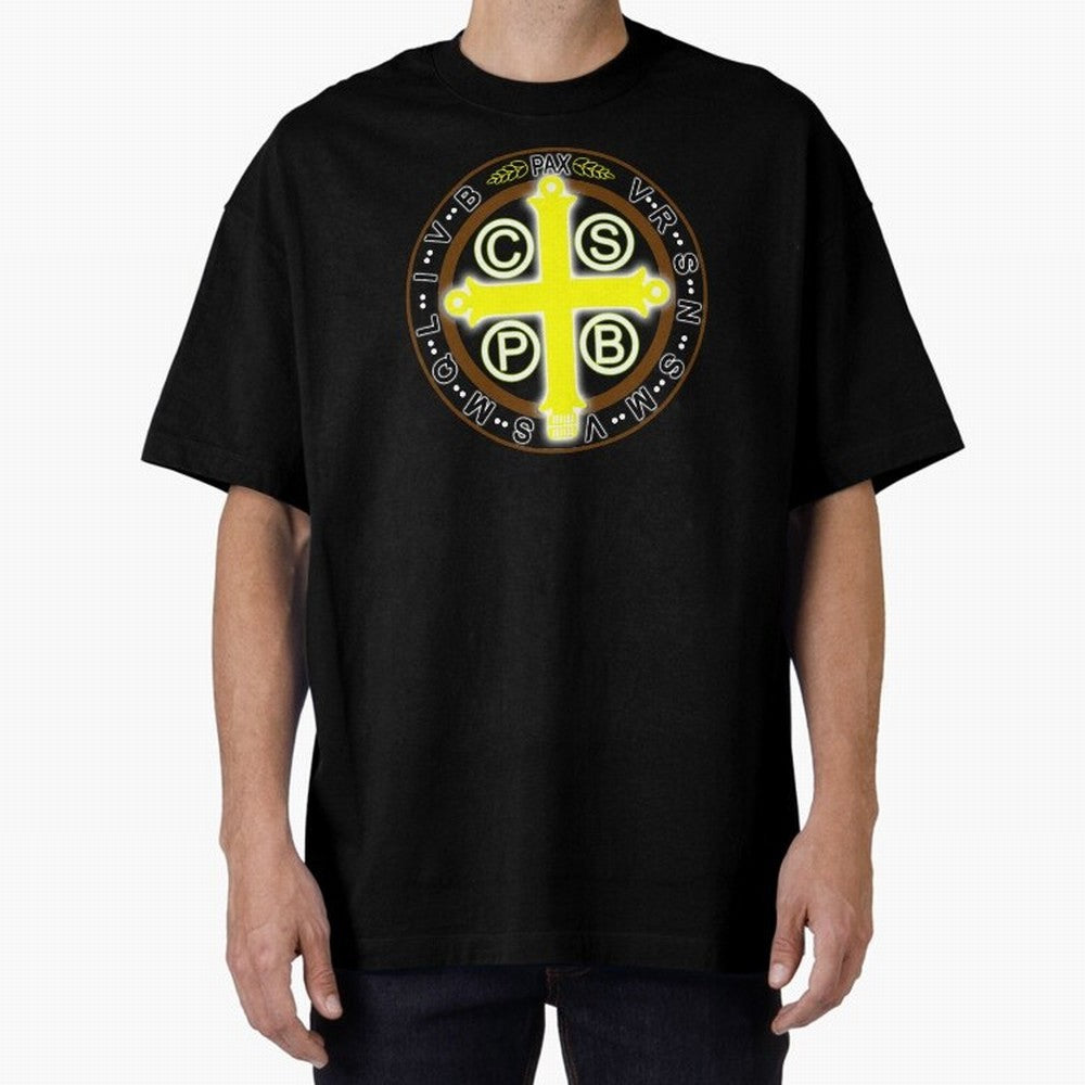 Medalla de San Benito Color Back Oversized T-Shirt Carry the Colors and Pride of FIFA World Cup 2026 Inspired by Neymar, Haaland and Cristiano Ronaldo, Brazil, Portugal and Argentina Energy, Football Festival Excitement, Trophy Ambitions, Country