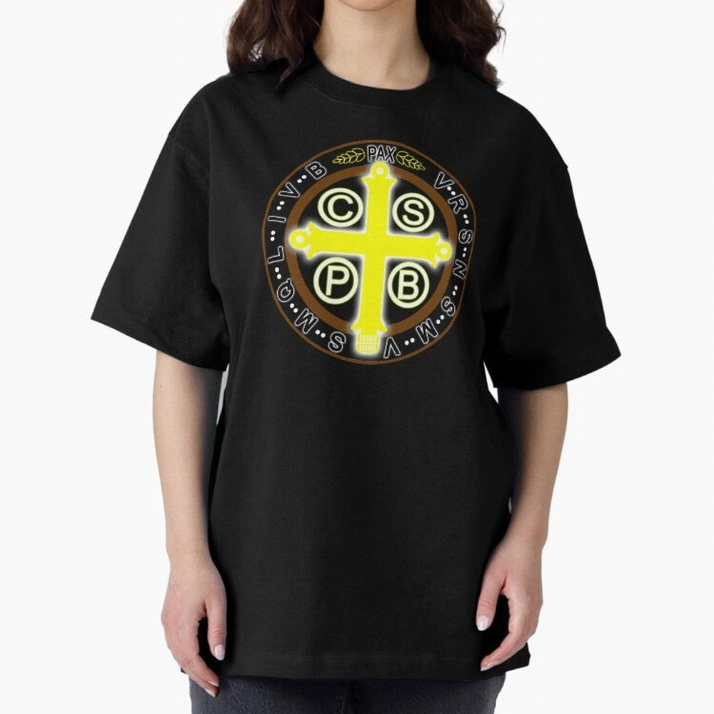 Medalla de San Benito Color Back Oversized T-Shirt Carry the Colors and Pride of FIFA World Cup 2026 Inspired by Neymar, Haaland and Cristiano Ronaldo, Brazil, Portugal and Argentina Energy, Football Festival Excitement, Trophy Ambitions, Country