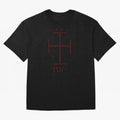 Cruz Ang¨¦lica de Santo Tom¨¢s de Aquino Black n Red Oversized T-Shirt Represent Football Lovers during FIFA World Cup 2026 Group Stage Highlighting CR7 and Messi, England Energy, Sports Nostalgia, International Competition, Famous Players and