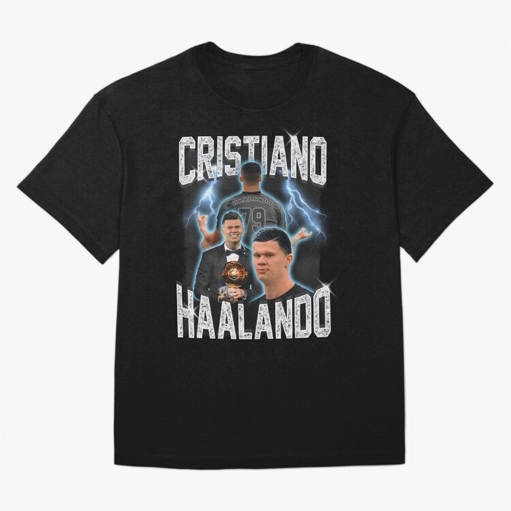 Cristiano Haalando Lightning Poster For Football Fans and Gift For Sports Lovers Oversized T-Shirt Celebrate the Next Chapter of Match Day Hype around FIFA World Cup 2026, Messi and Cristiano Ronaldo, France, Football History, Final Match Energy,