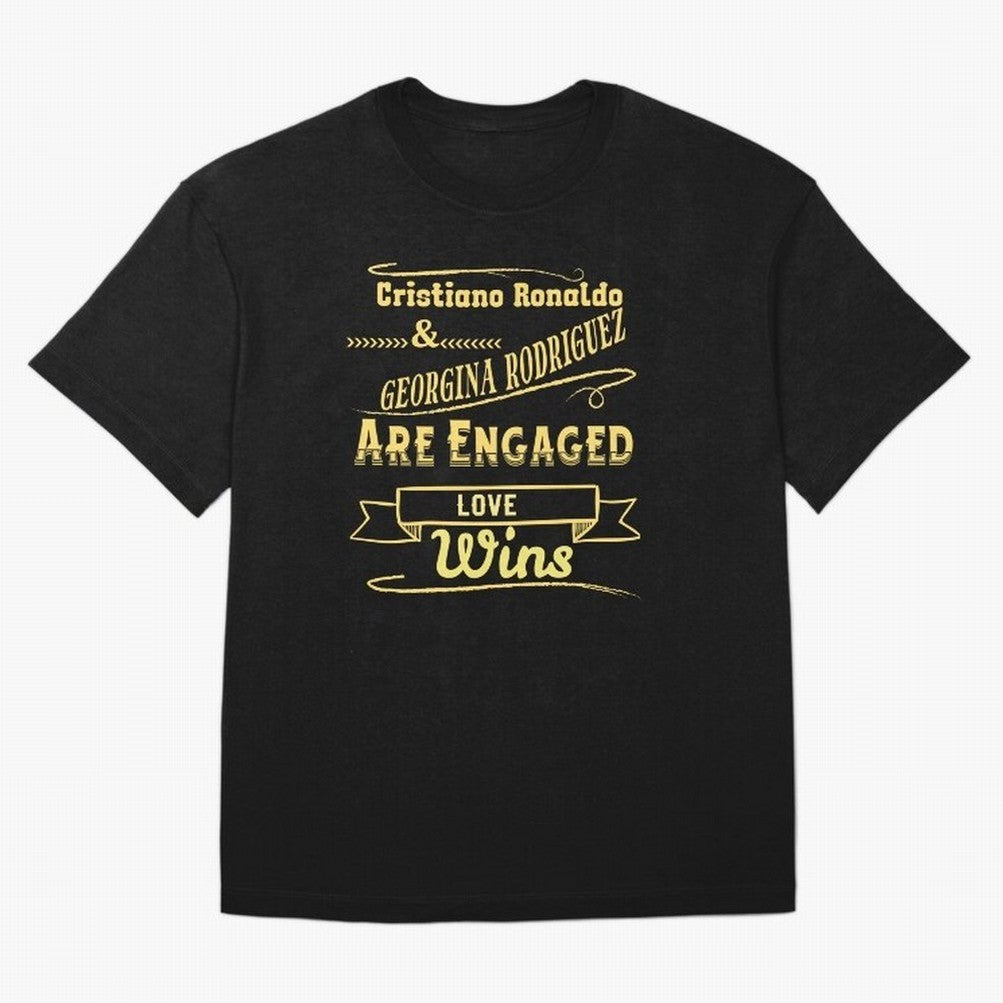 Cristiano & Georgina Engagement ¨C True Love Story Oversized T-Shirt Represent the Passion of FIFA World Cup 2026 Group Stage with CR7 and Messi, Brazil, Portugal and Argentina Energy, Global Supporter Spirit, Legendary Goals, National Colors and