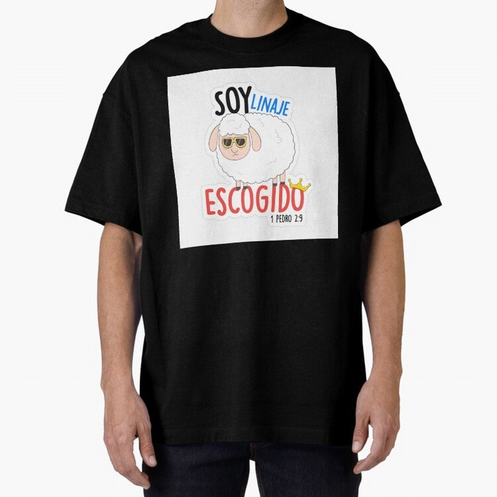 Soy Linaje Escogido - Sticker Cristiano Oversized T-Shirt Discover Global Football Passion for FIFA World Cup 2026 USA Canada Mexico, Connected to Messi, France, Football History, Final Match Energy, Crowd Noise and Once in a Lifetime Moments; Made