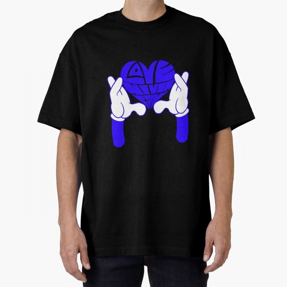 Love Never Fails ¨C Heart Calligram Oversized T-Shirt Celebrate the Road through FIFA World Cup 2026 Group Stage for Fans of CR7 and Messi and Argentina, Bringing Fan Favorite Moments, National Team Passion, Big Match Drama and Soccer History; Made