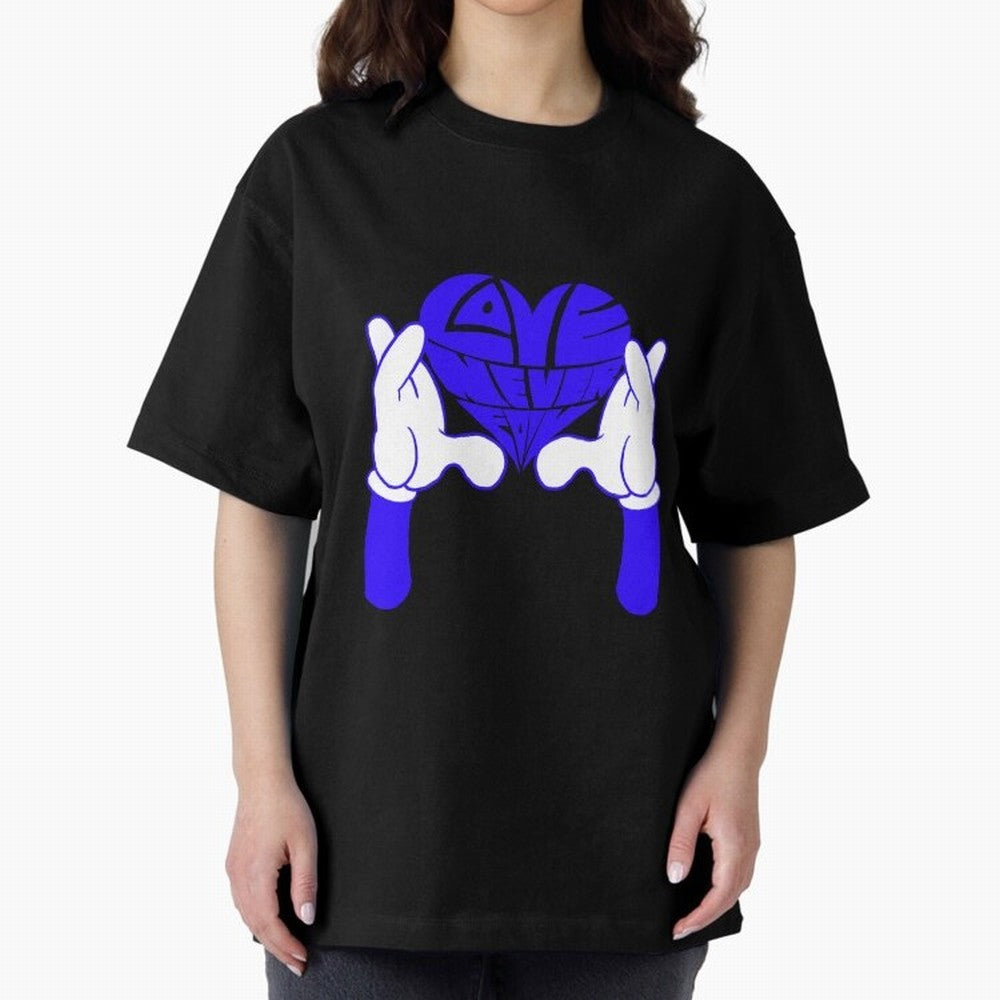 Love Never Fails ¨C Heart Calligram Oversized T-Shirt Celebrate the Road through FIFA World Cup 2026 Group Stage for Fans of CR7 and Messi and Argentina, Bringing Fan Favorite Moments, National Team Passion, Big Match Drama and Soccer History; Made
