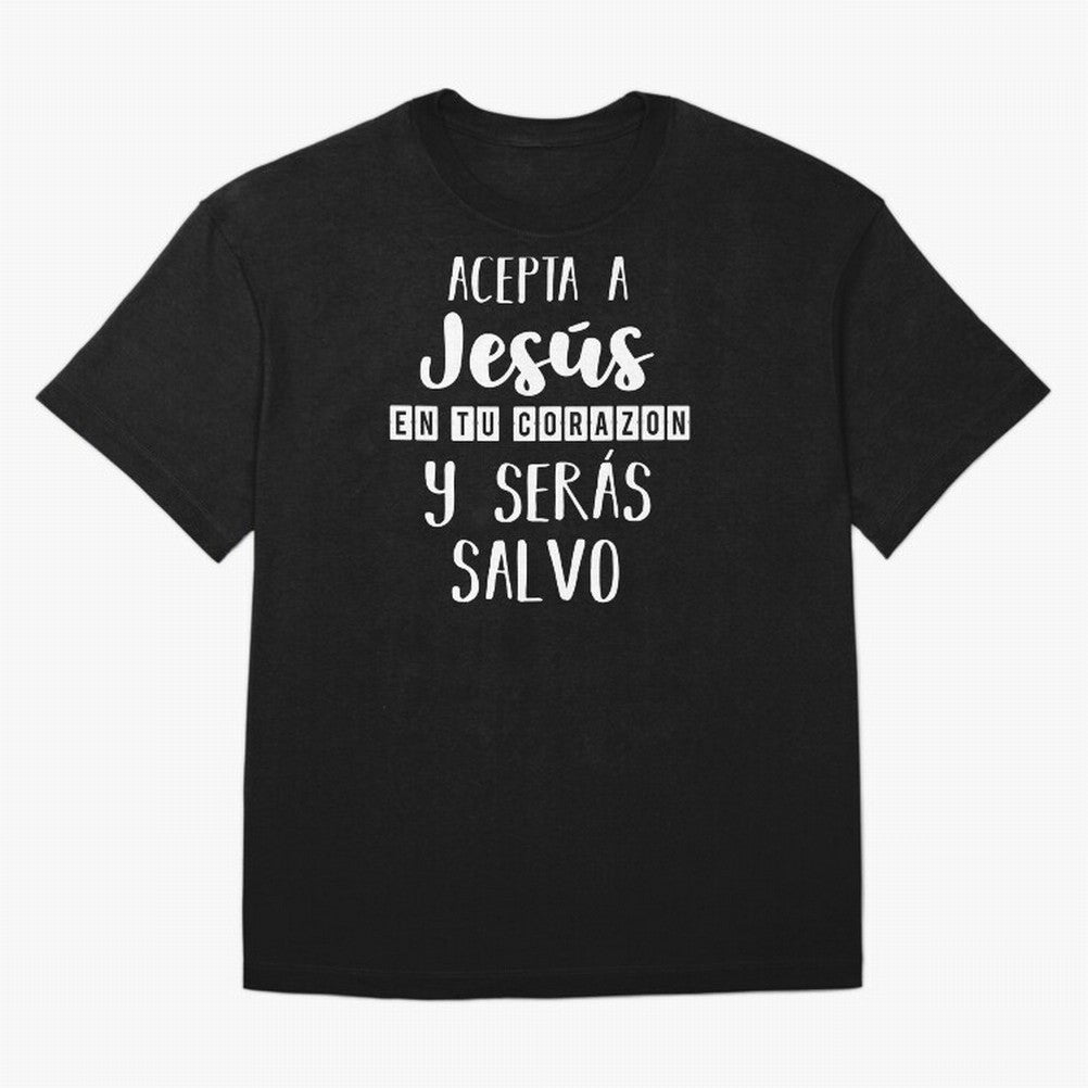 Acepta a Jes¨²s en tu Corazon Mensaje Cristianos Dios Spanish Oversized T-Shirt Support Iconic Players in FIFA World Cup 2026 USA Canada Mexico for Fans of Messi, Neymar and Mbappe and Germany, Bringing Global Supporter Spirit, Legendary Goals,