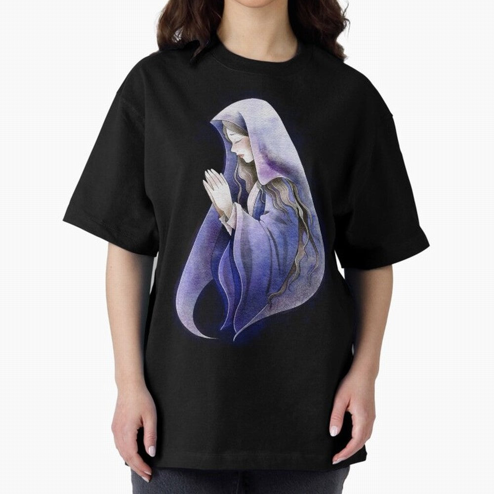 Holy Mary, Mother of God Oversized T-Shirt Show Your Love for FIFA World Cup 2026 Filled with CR7 and Messi, Netherlands Energy, Global Supporter Spirit, Legendary Goals, National Colors and Tournament Celebration; Built for Supporters Chasing