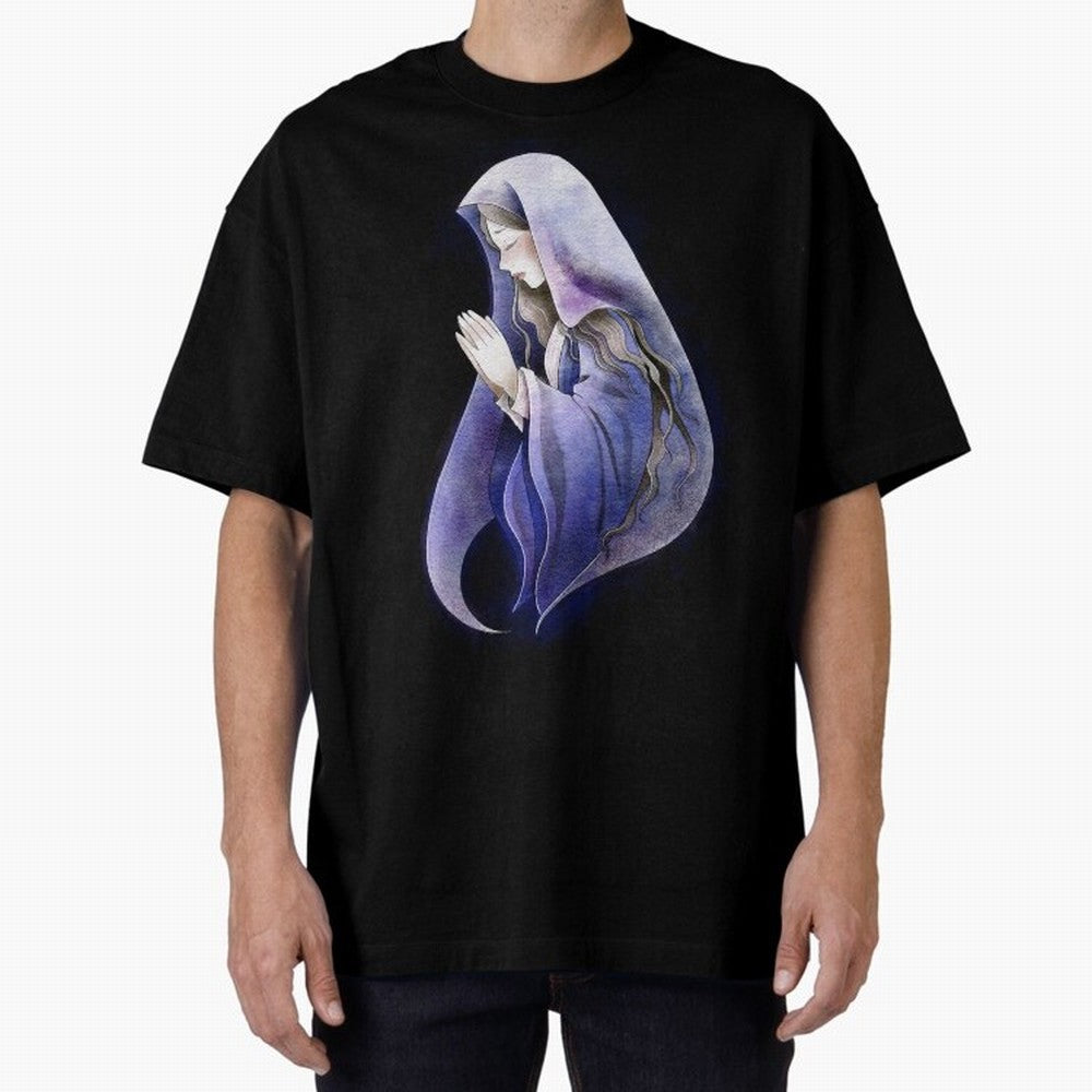 Holy Mary, Mother of God Oversized T-Shirt Show Your Love for FIFA World Cup 2026 Filled with CR7 and Messi, Netherlands Energy, Global Supporter Spirit, Legendary Goals, National Colors and Tournament Celebration; Built for Supporters Chasing