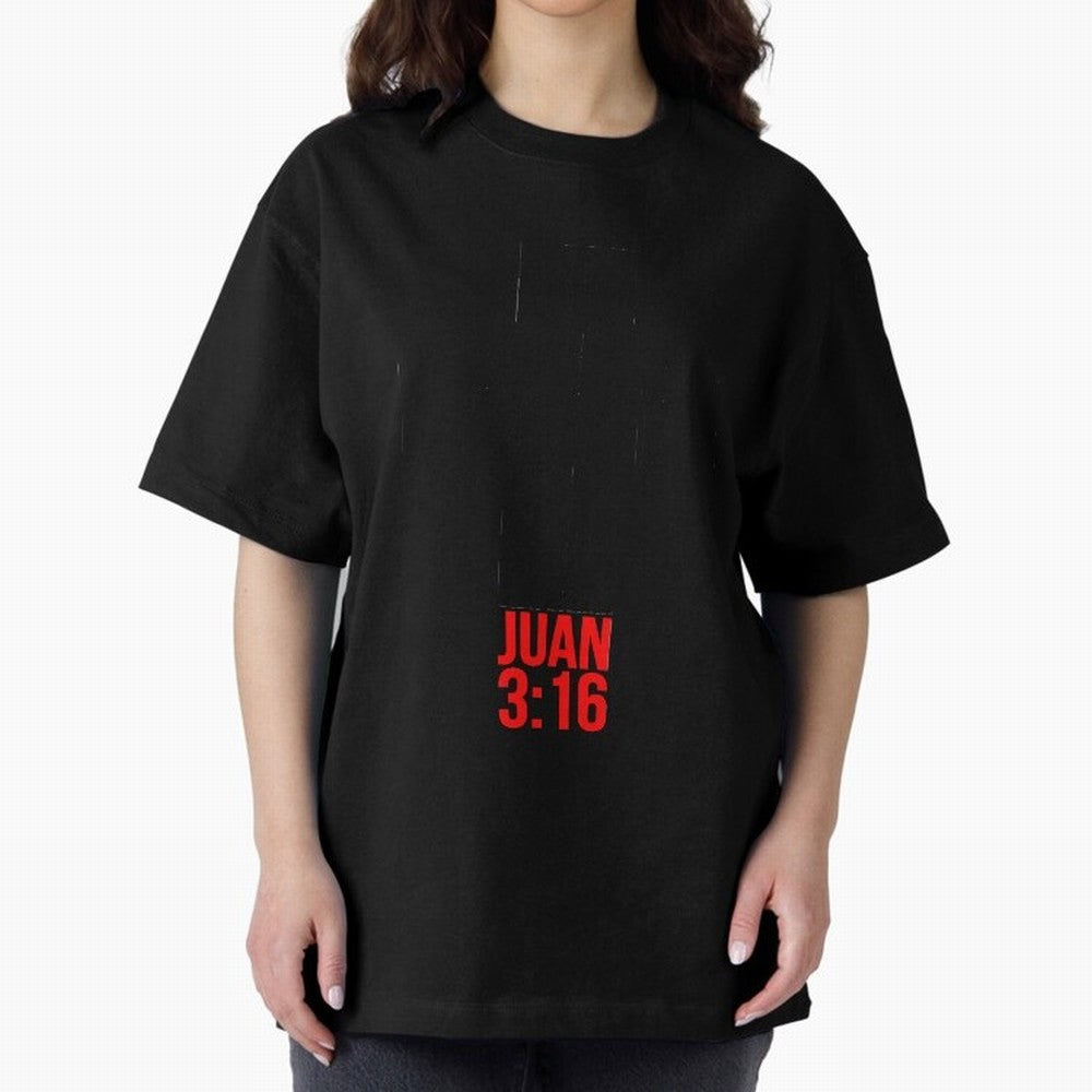Porque de tal manera amo Dios al mundo - Mensajes Biblicos para Cristianos - Spanish Biblical Quotes for Christians Oversized T-Shirt Step into Match Day Hype around FIFA World Cup 2026 USA Canada Mexico, CR7 and Messi, Argentina, Classic Soccer
