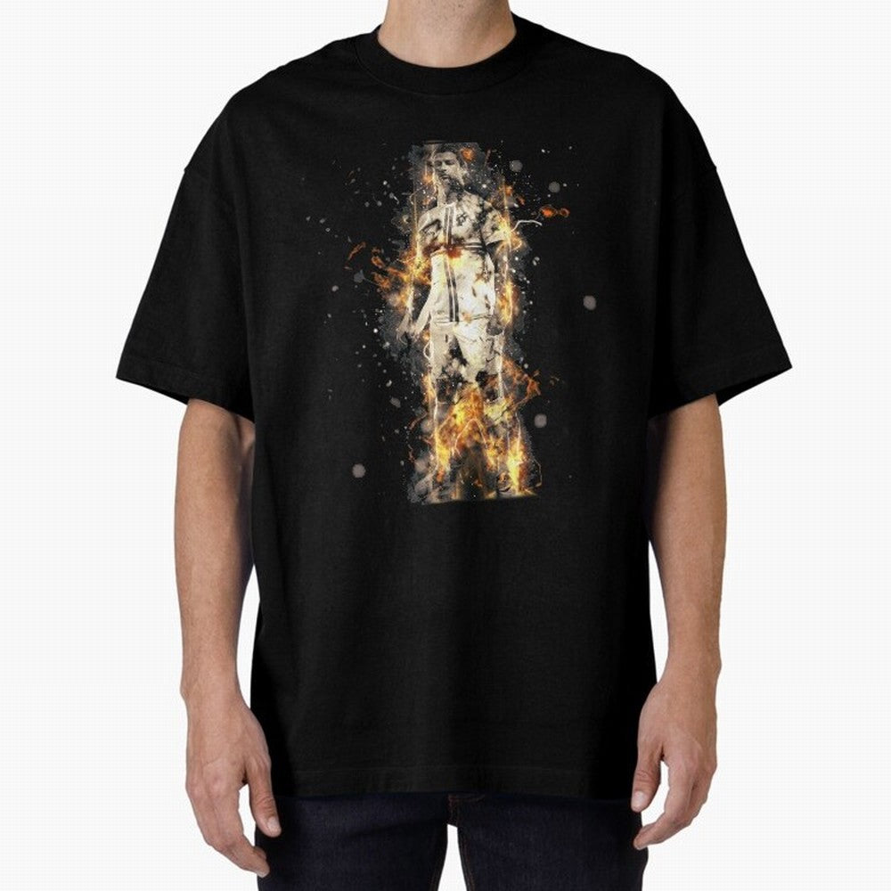 Ronaldo On Fire T Shirt Cristiano Cr7 Soccer S Jersey Men Madrid 7 Portugal Football Real White Kids Tee Mens Black Oversized T-Shirt Feel the FIFA World Cup 2026 Journey through CR7 Highlights, Germany Pride, Classic Soccer Heritage, Championship