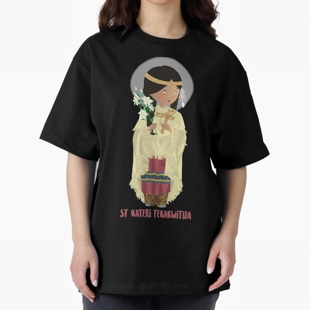 Saint Kateri Tekakwitha Oversized T-Shirt Follow the Final Road of FIFA World Cup 2026 Group Stage for Fans of Cristiano Ronaldo and Argentina and Brazil, Bringing Tournament Hype, Historic Matchups, Family Viewing Parties and Global Sports Pride;