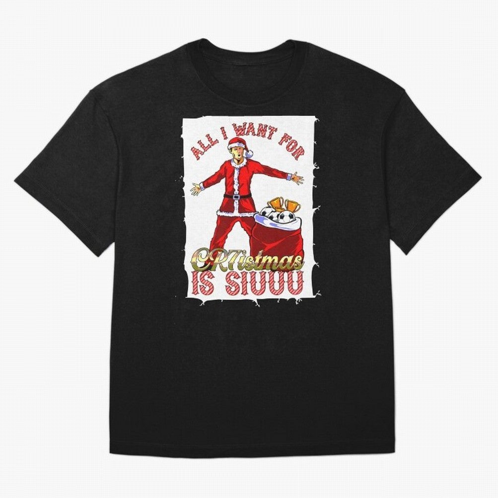 all i want for christmas is siu Oversized T-Shirt Bring Stadium Energy to FIFA World Cup 2026 Inspired by Neymar, Haaland and Cristiano Ronaldo, England, France and Netherlands Energy, Champion Mindset, Group Stage Buzz, Knockout Tension and