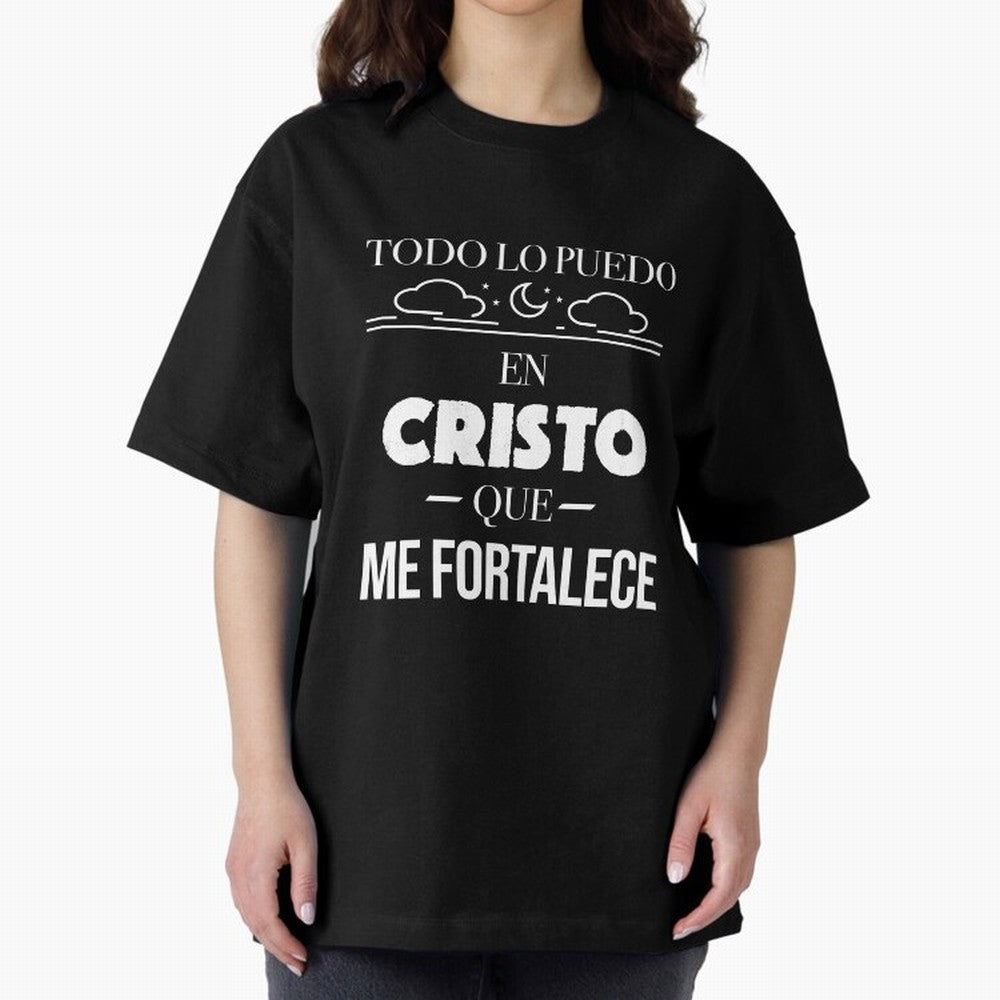 Mensajes Biblicos Espa?ol Todo Lo Puedo En Cristo Oversized T-Shirt Feel International Energy from the FIFA World Cup 2026 USA Canada Mexico Journey through CR7 Highlights, England, France and Netherlands Pride, Sports Nostalgia, International
