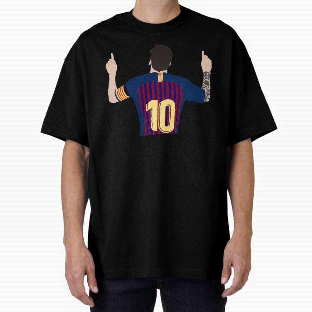 Lionel Messi Iconic Goal Celebration #o44 Oversized T-Shirt Support Your Favorite Stars during Global Football Passion for FIFA World Cup 2026, Centered on Messi, CR7 and Mbappe, France and Portugal, Championship Spirit, Famous Goals, Roaring